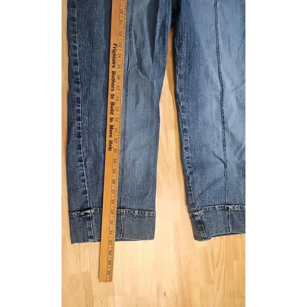 Jordache Vintage Y2K Lo-Rise Women's Blue Jeans Carpenter Capris‎ Size 13/14